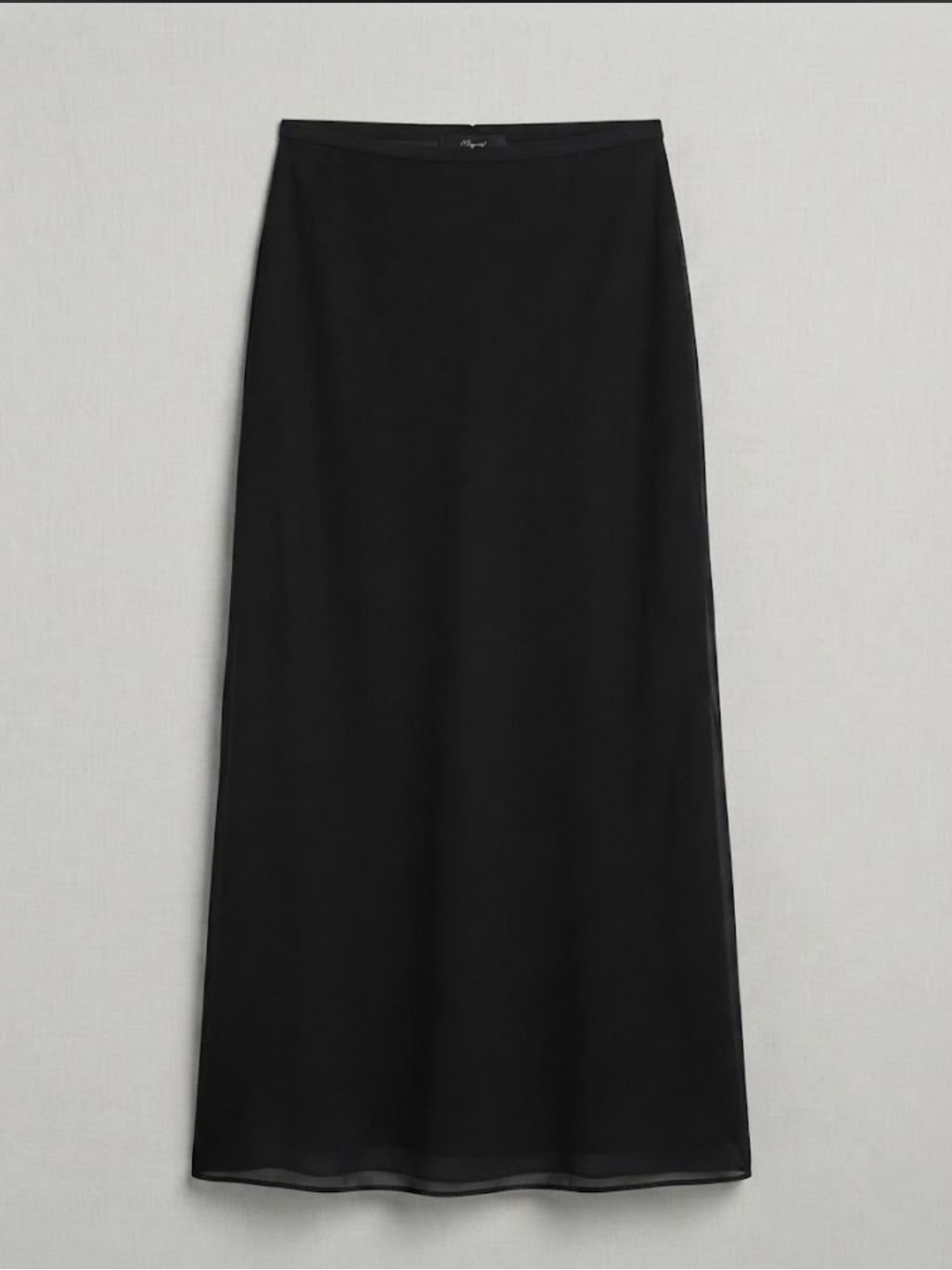 Js Collections Black Maxi Skirt Elegant A-Line